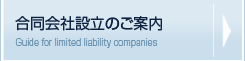 合同会社設立のご案内